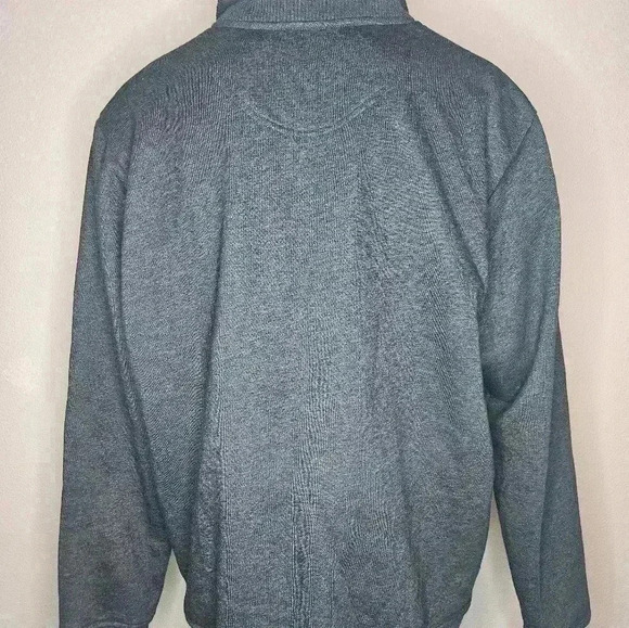 ORVIS MEN'S, 1/4 ZIP SNAP BUTTON, PULLOVER SIGNATURE SWEATSHIRT GREY - Picture 3 of 3